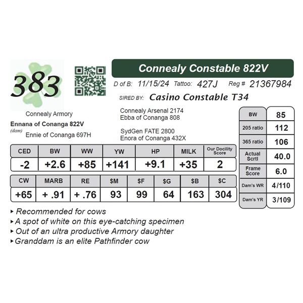 Connealy Constable 822V