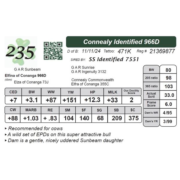 Connealy Identified 966D
