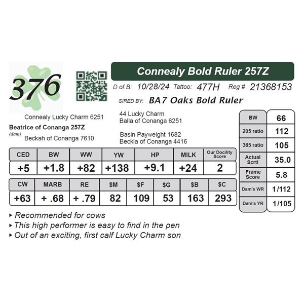 Connealy Bold Ruler 257Z