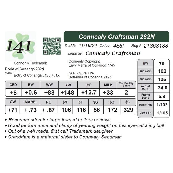 Connealy Craftsman 282N