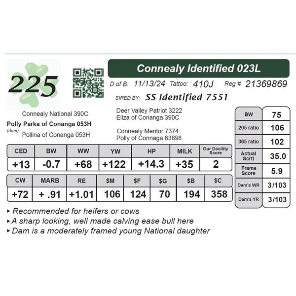 Connealy Identified 023L