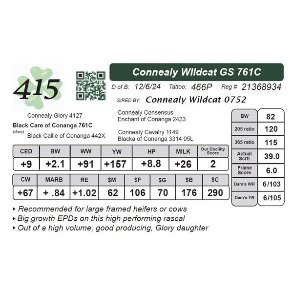 Connealy WIldcat GS 761C