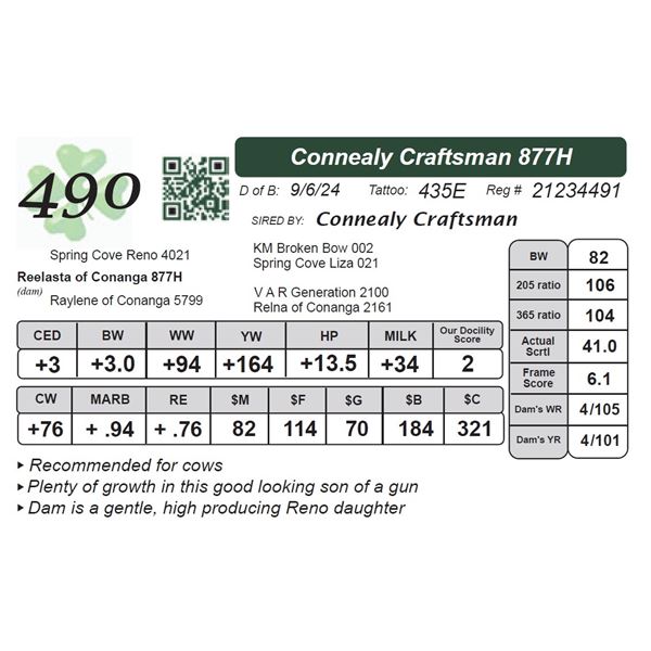 Connealy Craftsman 877H