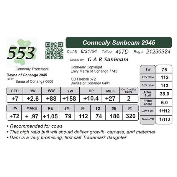 Connealy Sunbeam 2945