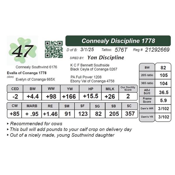 Connealy Discipline 1778