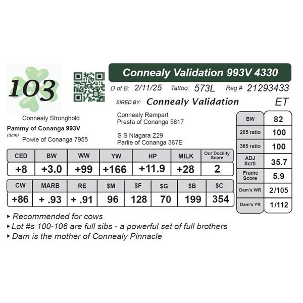 Connealy Validation 993V4330
