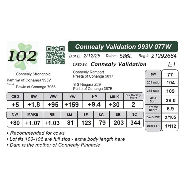 Connealy Validation 993V077W