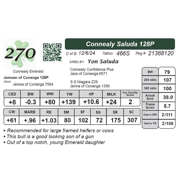 Connealy Saluda 128P