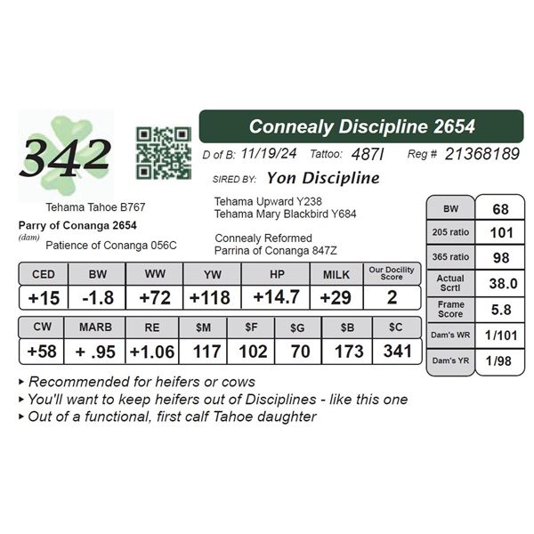 Connealy Discipline 2654