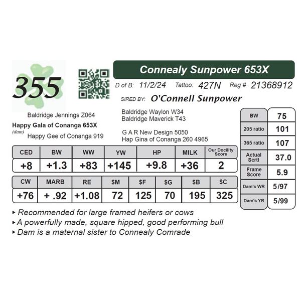 Connealy Sunpower 653X