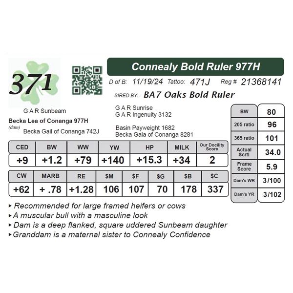 Connealy Bold Ruler 977H
