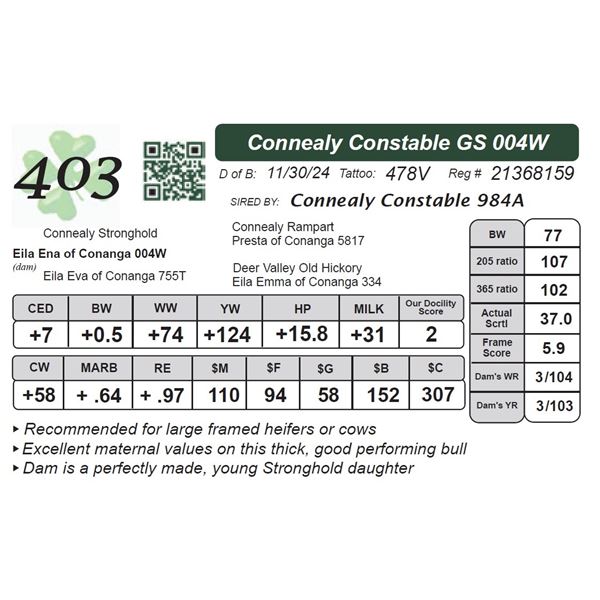 Connealy Constable GS 004W