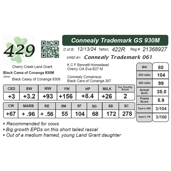 Connealy Trademark GS 930M