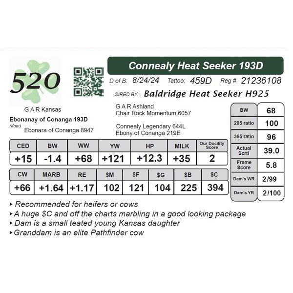 Connealy Heat Seeker 193D