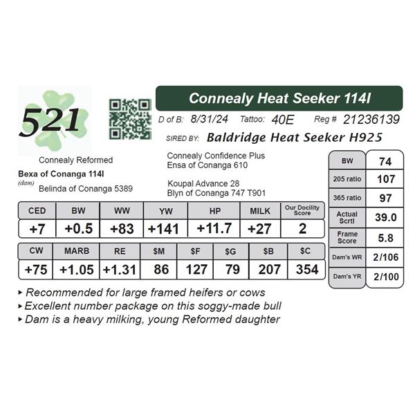 Connealy Heat Seeker 114I