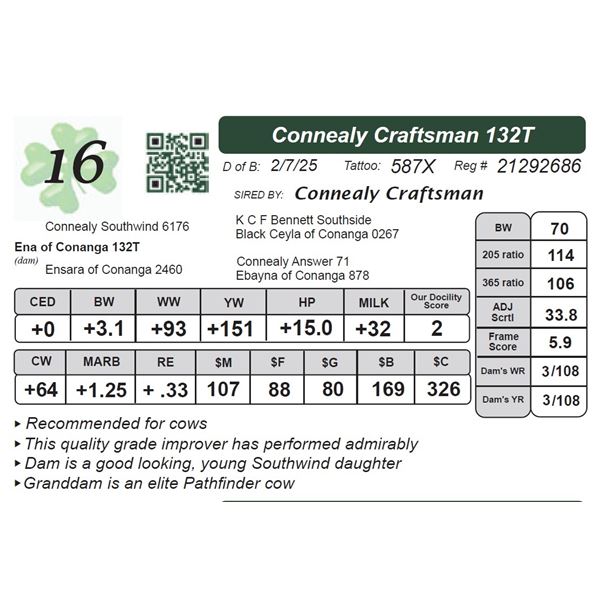 Connealy Craftsman 132T