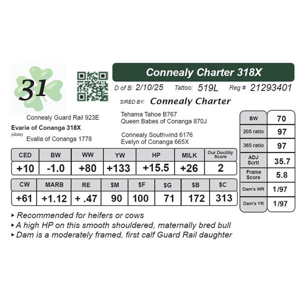 Connealy Charter 318X