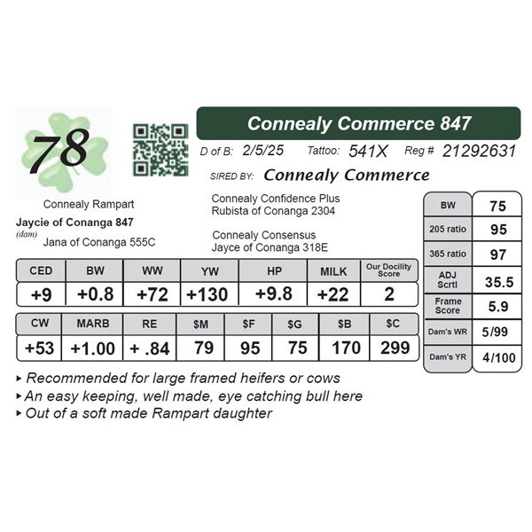 Connealy Commerce 847