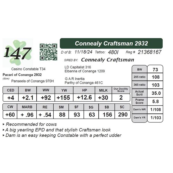 Connealy Craftsman 2932