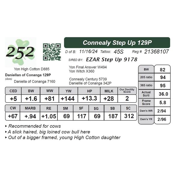 Connealy Step Up 129P