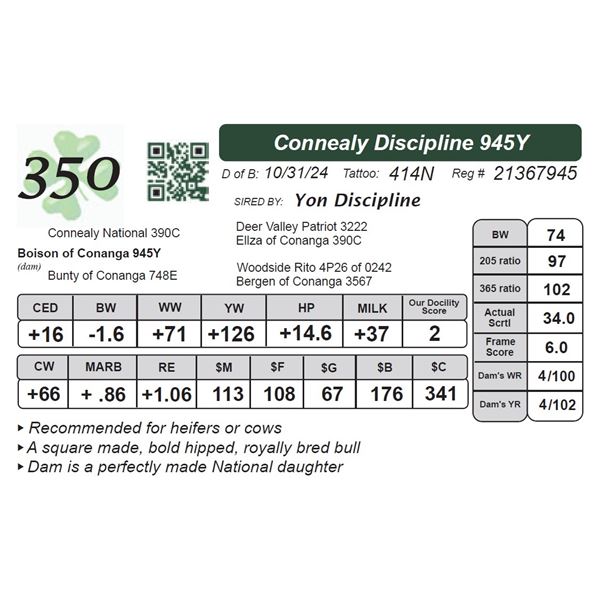 Connealy Discipline 945Y