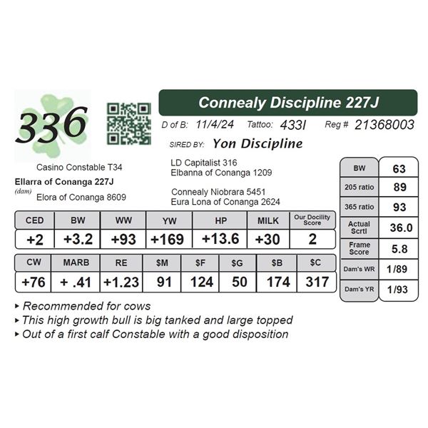 Connealy Discipline 227J