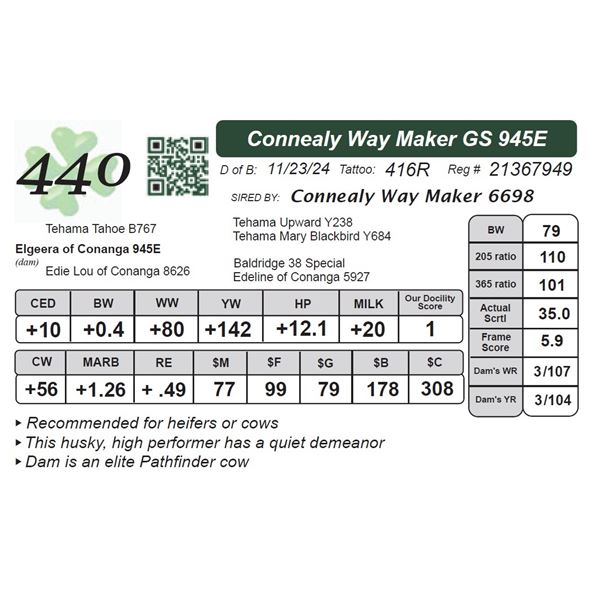 Connealy Way Maker GS 945E