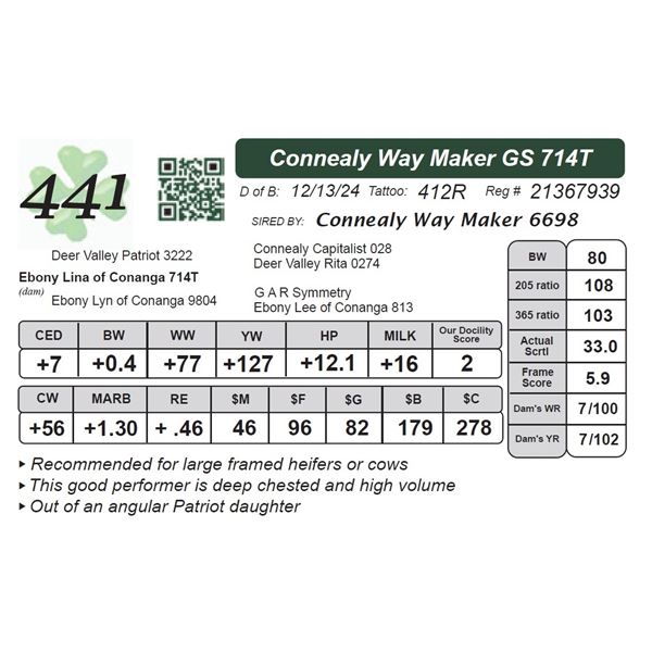 Connealy Way Maker GS 714T