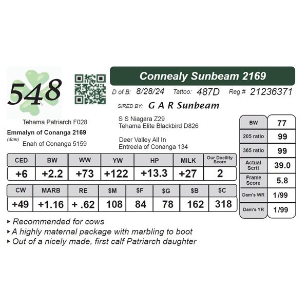 Connealy Sunbeam 2169