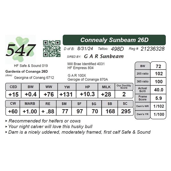 Connealy Sunbeam 26D