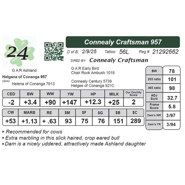 Connealy Craftsman 957