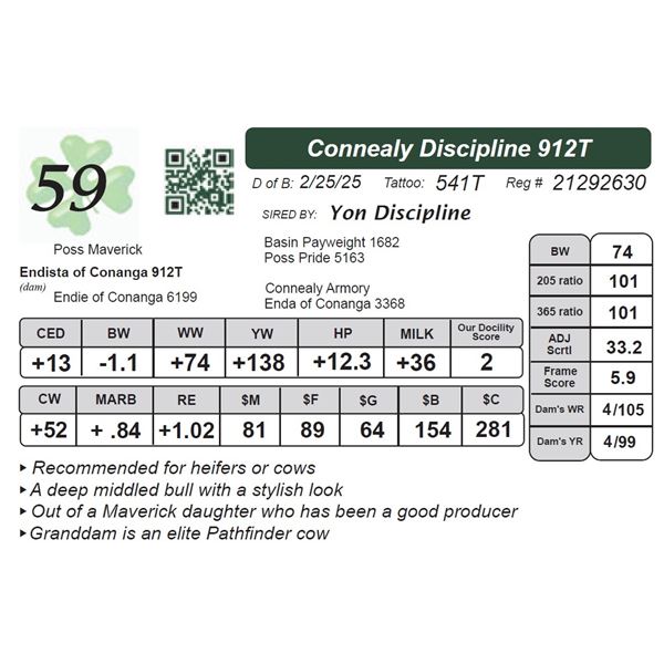 Connealy Discipline 912T