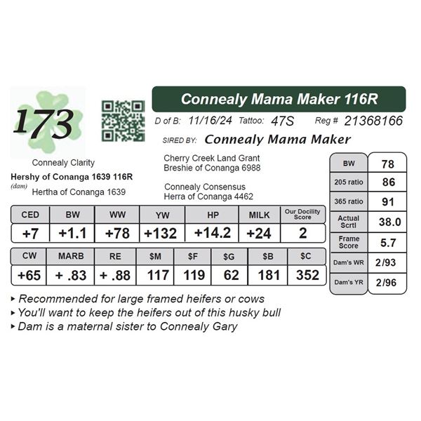 Connealy Mama Maker 116R