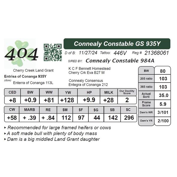 Connealy Constable GS 935Y