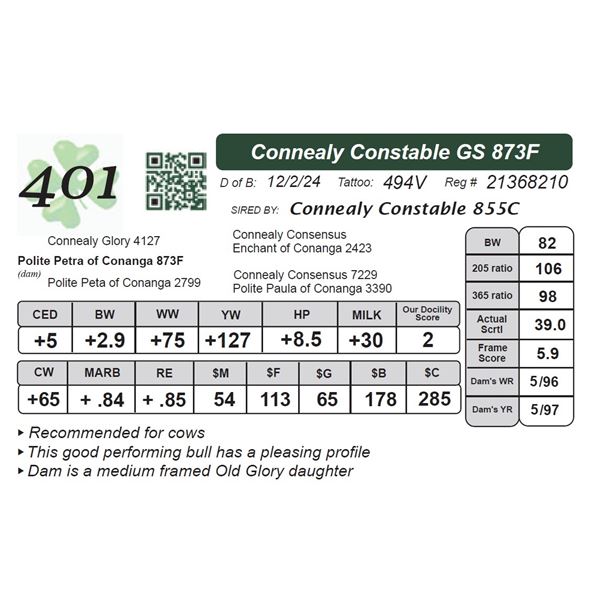 Connealy Constable GS 873F