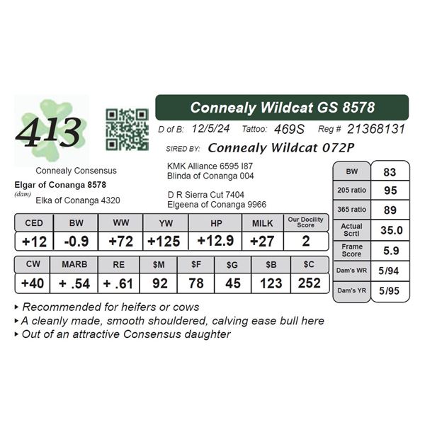 Connealy Wildcat GS 8578