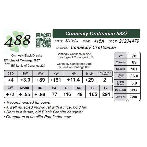 Connealy Craftsman 5837