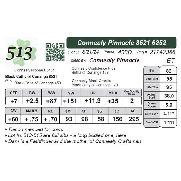 Connealy Pinnacle 8521 6252