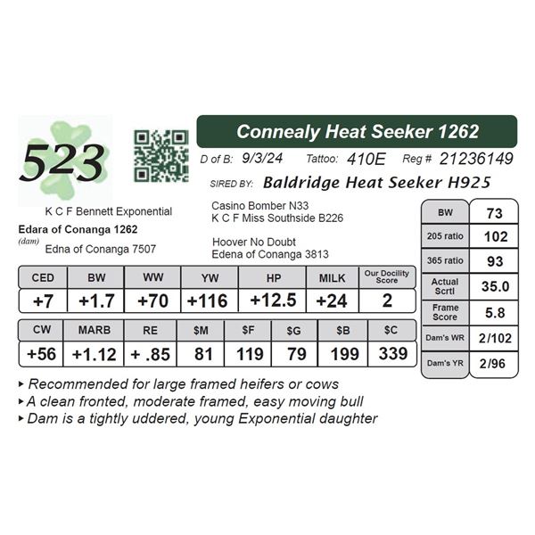 Connealy Heat Seeker 1262