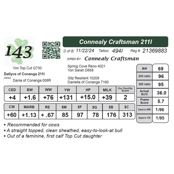 Connealy Craftsman 211I