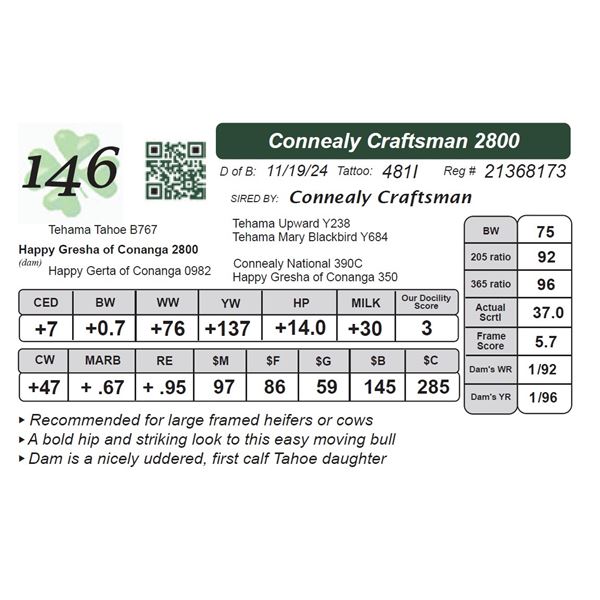 Connealy Craftsman 2800