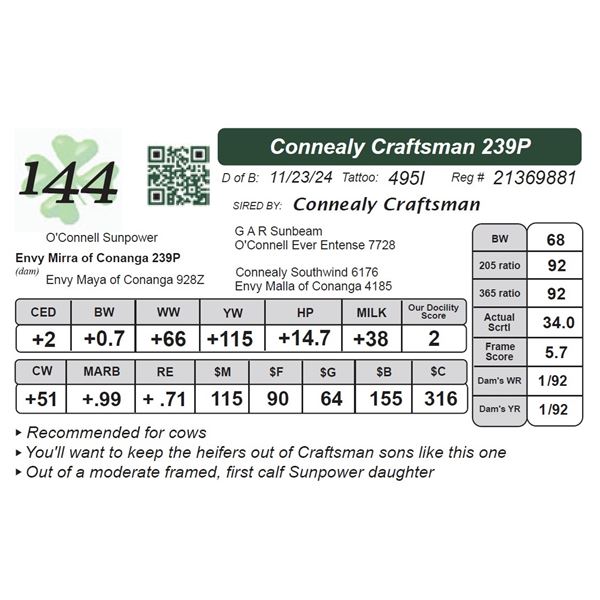 Connealy Craftsman 239P