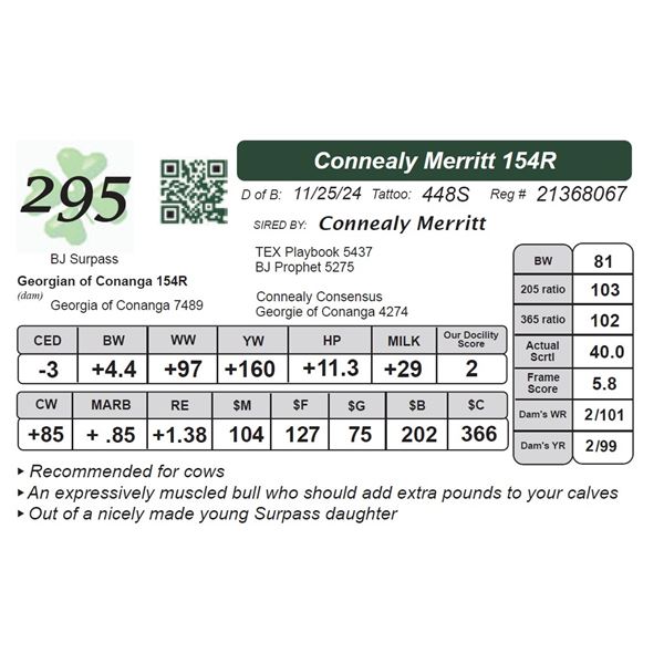 Connealy Merritt 154R