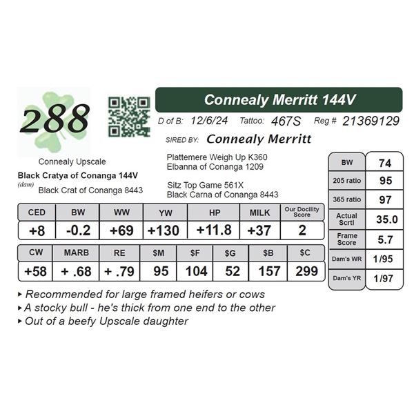 Connealy Merritt 144V
