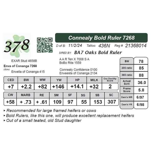 Connealy Bold Ruler 7268