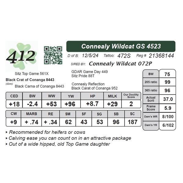 Connealy Wildcat GS 4523