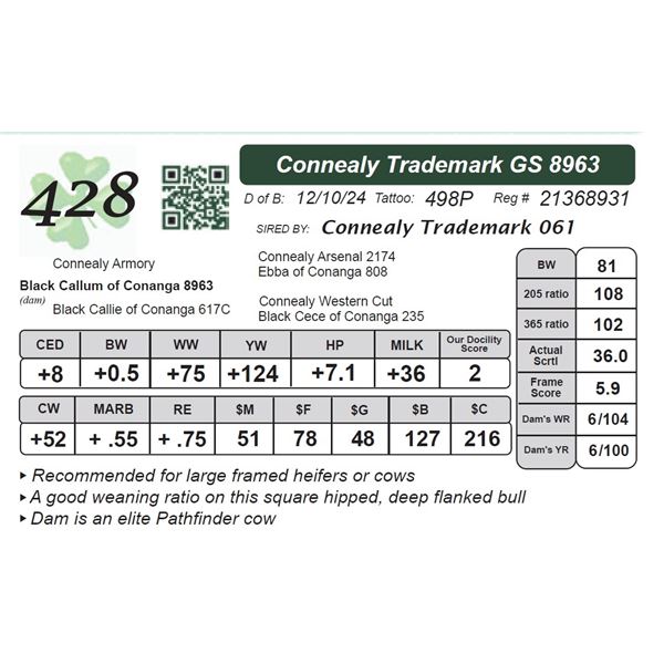 Connealy Trademark GS 8963