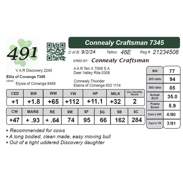 Connealy Craftsman 7345