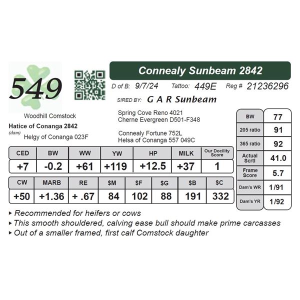 Connealy Sunbeam 2842