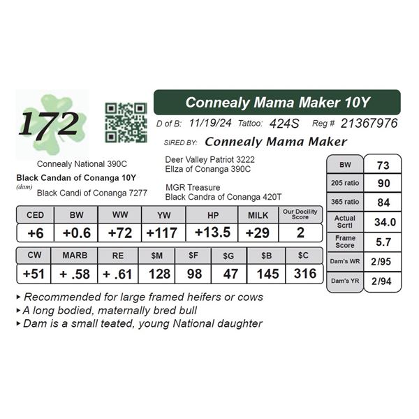 Connealy Mama Maker 10Y
